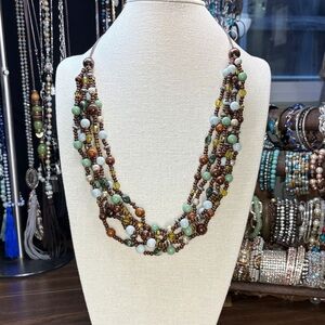 Chic Multistrand Beaded Necklace